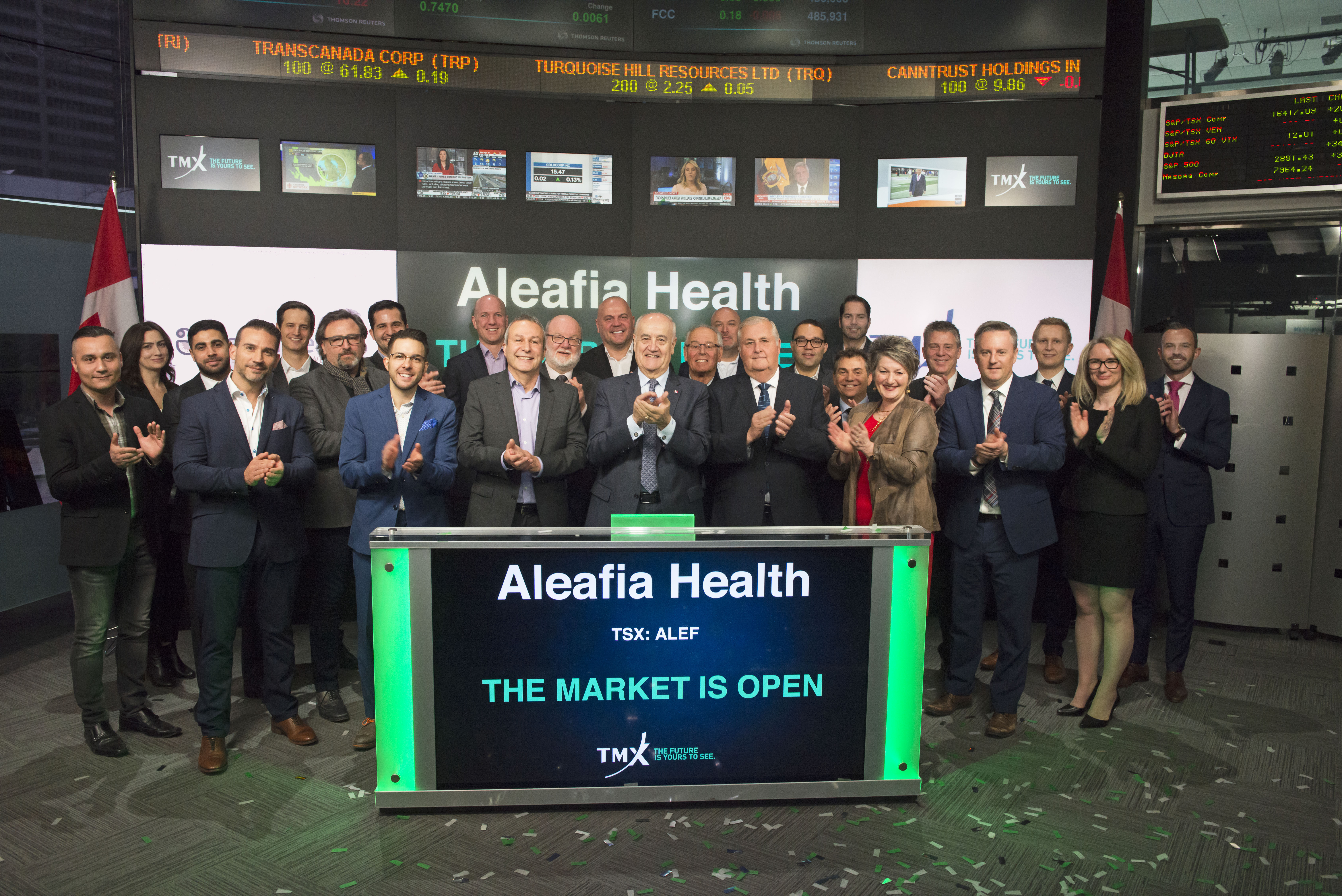 Aleafia Health Opens the Market