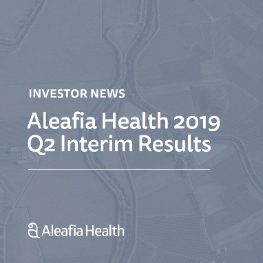 Aleafia Health Reports Record Revenue in Q2 2019, 159% Q/Q Revenue Increase