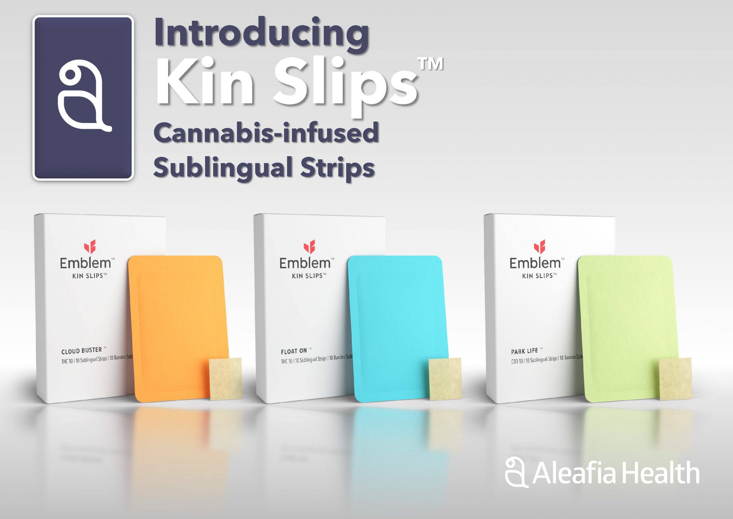 Aleafia Health Launches Kin Slips® Rapid Onset Cannabis-Infused Sublingual Strips